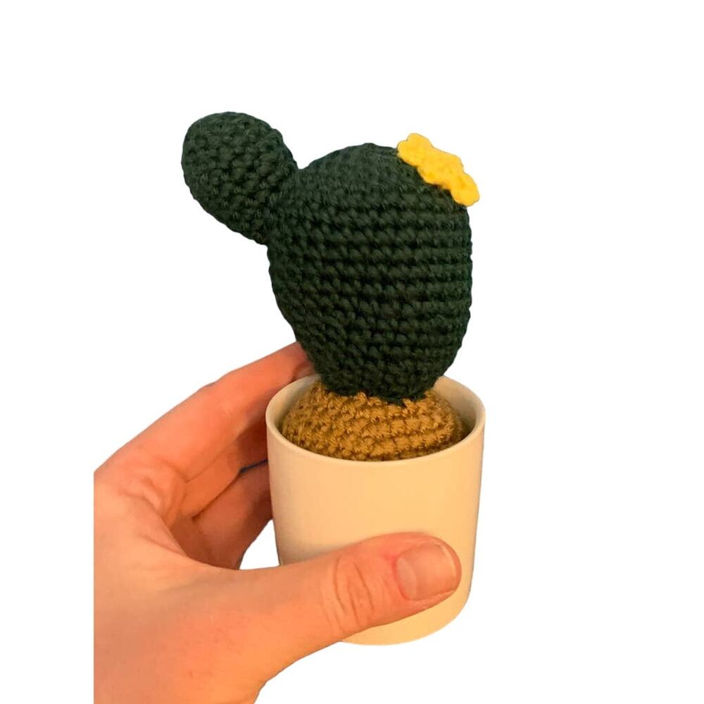 Prickly Pear Cactus Crochet Amigurumi Decorative Houseplant